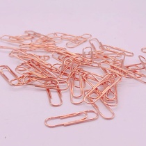 Gold colorful rose gold coated plastic paper clip thickened paper clip large office supplies spin pin pin