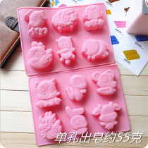 12 Zodiac mold DIY homemade handmade soap soap essence oil soap material tool animal model dragon chicken dog 55g