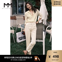  MM Mai Meng 2021 autumn new high-waisted jeans womens pure cotton thin loose straight casual pants 5C8152451