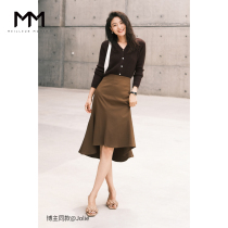MM Mimeng 2021 Autumn New High waist A- line dress hip fish tail irregular skirt long 5C8141241