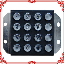 Zinc alloy metal matrix key query machine 16-bit keyboard ATM self-service telephone key numeric keyboard