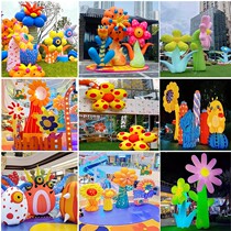Inflatable flower gas mold large simulation plant luminous flower Katong people occasionally customize hanging mall beauty chen decoration