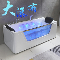 Bathtub Household double acrylic light luxury independent constant temperature heating small apartment Surf massage waterfall tub