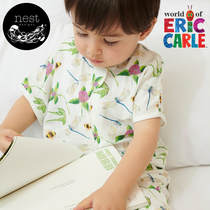 Eric Carré Series Baby Sleeping Bag Summer New double layer gauze Short sleeves Sub-legs