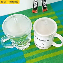 Ceramic teacup cover single sale Japanese round plastic transparent universal cover mug Water cup cover single purchase