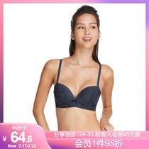 6IXTY8IGHT 68 official small chest GATHERED ANTI-sagging sexy lace bra cover underwear women BR09626