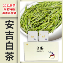 Anji White Tea 2021 New tea Mingqian premium authentic rare alpine green tea White Tea tea gift box 250g