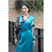 2020 new Tibetan clothing female Tibetan Western style Tibetan clothing Borasa clothing fashion Tibetan clothing ribbon flower sleeve