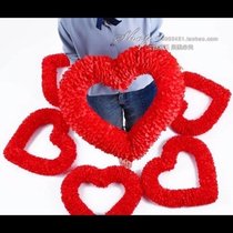 Garland hanging neck Games love wreath big red hand props admission Dance Dance heart-shaped creativity