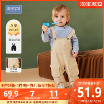 Baby straps pants autumn and winter boys trousers autumn girls jumpsuit children autumn baby suspenders autumn clothes