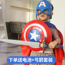 Captain America Shield Toy Childrens Sword Glowing Toy Knife Boys Plastic Sword Set New Year Gift
