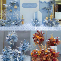 New wedding props wedding silk flower row flower art Forest series table decoration scene layout hotel wedding road guide Flower