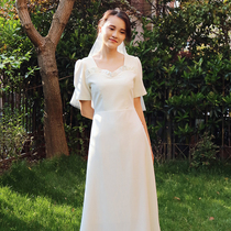 SHOOYA original Mist Korean retro dress brigade light wedding license registration engagement dress