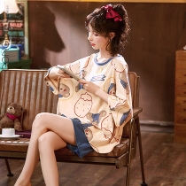 Gong Butterfly Pajamas Womens Summer 2021 New Cotton Short Sleeve Shorts Set Sweet and Cute Student Home Clothes Thin