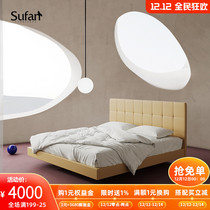 shu fan original designer suspended bed leather double nuptial bed 1 8 m 1 5 meters bed and breakfast model room bed