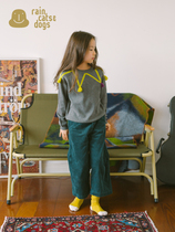  RCAD original childrens clothing design Boys and girls pure cotton clown collar jacquard sweater sweater