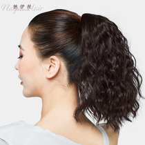 Wig female ponytail grab clip corn hot strap water ripples natural Net red long curled hair short hair fake braid hair tail