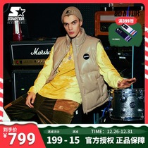 STARTER autumn and winter New Products men and women with simple solid color leisure warm collar cotton vest