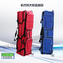 Long square large roller fencing bag with wheel fencing pack to put 2 sets of fencing equipment