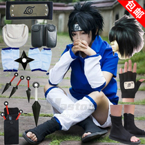 Naruto childhood generation cosplay Uchiha Sasuke clothes summer short-sleeved clothing anime full set