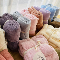 Export baby candy color Micron quick-drying towel bath towel adult towel children bath bath towel gift box set