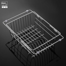 Han Shark sink drain rack washing basin drain basket 304 stainless steel kitchen basket filter retractable
