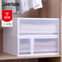 Japanese original imported stretch and drawer storage box cabinet baby clothes storage box transparent plastic storage box