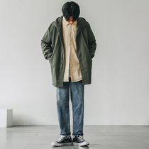 Hey Ma Qizuo Original Japanese Retro Mens Tide Brand Casual Jeans Loose Pants Couple Straight Pants Harbor Style