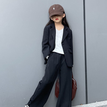 Korean girl small suit Spring and Autumn New Korean girl suit foreign style girl suit foreign style middle child designer suit coat tide