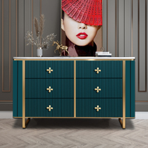 American light luxury chest chest modern simple drawer storage cabinet Italian marble living room locker five or six drawers