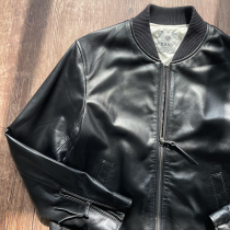 Anti-season 399 yuan J mouth sheepskin short leather baseball suit tide mens leather jacket cool handsome motorcycle suit