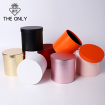 Wei Yi solid color round flower box flower arrangement gift box forever flower hugging bucket floral material