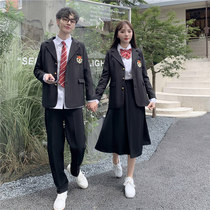 Korean version of college style autumn and winter class uniform British suit jk suit high school students loose suit graduation chorus school uniform