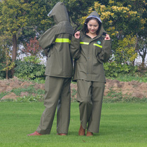Comfort Water Berty Rain Clothes Rain Pants Suit Waterproof Electric Car Anti-Rainstorm men and women Reflective Thickened adult Parted Raincoat