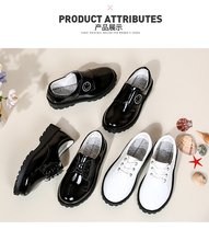 Boy Leather Shoes Black Genuine Leather Spring Autumn Baby Boy White Single Shoes Students Performance Shoes Children Little Boy Children Shoes