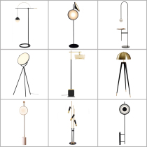 Nordic luxury floor lamp post-modern designer minimalist ins Wind Net red model room living room personality floor lamp