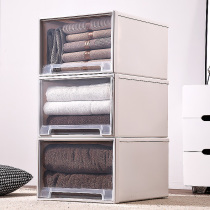 Storage box drawer type storage box wardrobe finishing box clothes storage box household transparent cabinet plastic storage cabinet