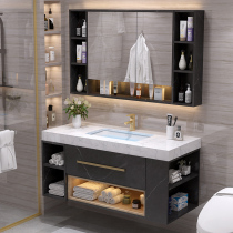 Smart bathroom cabinet Mirror cabinet combination Modern simple light luxury face wash basin basin cabinet Bathroom sink