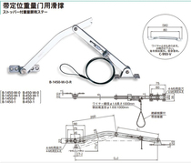 B- 1450-W-0-R Taki source TAKIGEN stainless steel with positioning weight door sliding brace