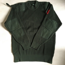 Thick-blend round neck casual wool sweater cashmere sweater pine branch Green Middle collar warm wool cadre wool