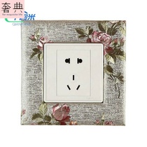 Creativity 10 Loaded Switch Sticking wall sticking protective sleeves Living room Bedroom wall Creative socket Decorative Cover Modern Brief
