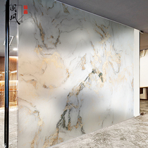 Company office partition decorative glass sticker UV abstract marble electrostatic transparent frosted film custom