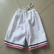 Summer taekwondo shorts children adult cotton trousers beginner training shorts cotton breathable White