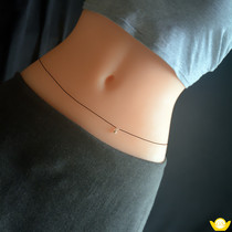 K little man red rope waist chain men's and women's couples black rope 925 sterling silver bell I naked sexy ultra-fine safety