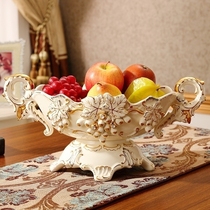 Diamond European decorative fruit plate living room luxury creative home high-grade ceramic fruit plate tea table crafts ornaments