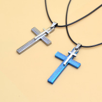  Cross necklace Titanium steel pendant Fashion personality Jesus jewelry size combination
