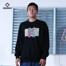 (This is the slam dunk) joint quasi-sports sweater men and women loose round neck sleeve solid color base shirt