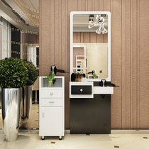 Hair salon mirror Barber shop mirror table Single and double-sided hair salon mirror and cabinet dressing makeup beauty salon mirror table