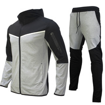 New Spring Leisure Fitness Room Running Blue Big Code Morning Run Training Sweatshirt Athletic Suit Sport Suit Men