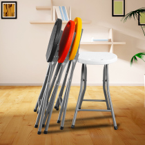 Plastic comfortable portable folding small stool Household thickened lightweight portable economical outdoor round stool low stool
